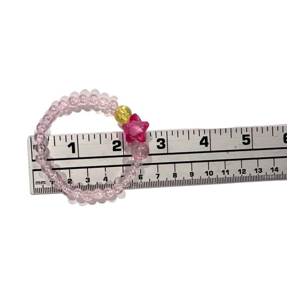 Kids Colorful 3 Beaded Necklace and 1 Bracelet Set with Star Charm Heart Charms - Picture 7 of 11